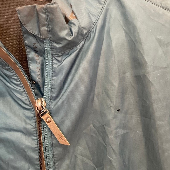 Mizuno Turquoise & Gray Windbreaker NWT Jacket sz Large‎ FLAW - Picture 3 of 7